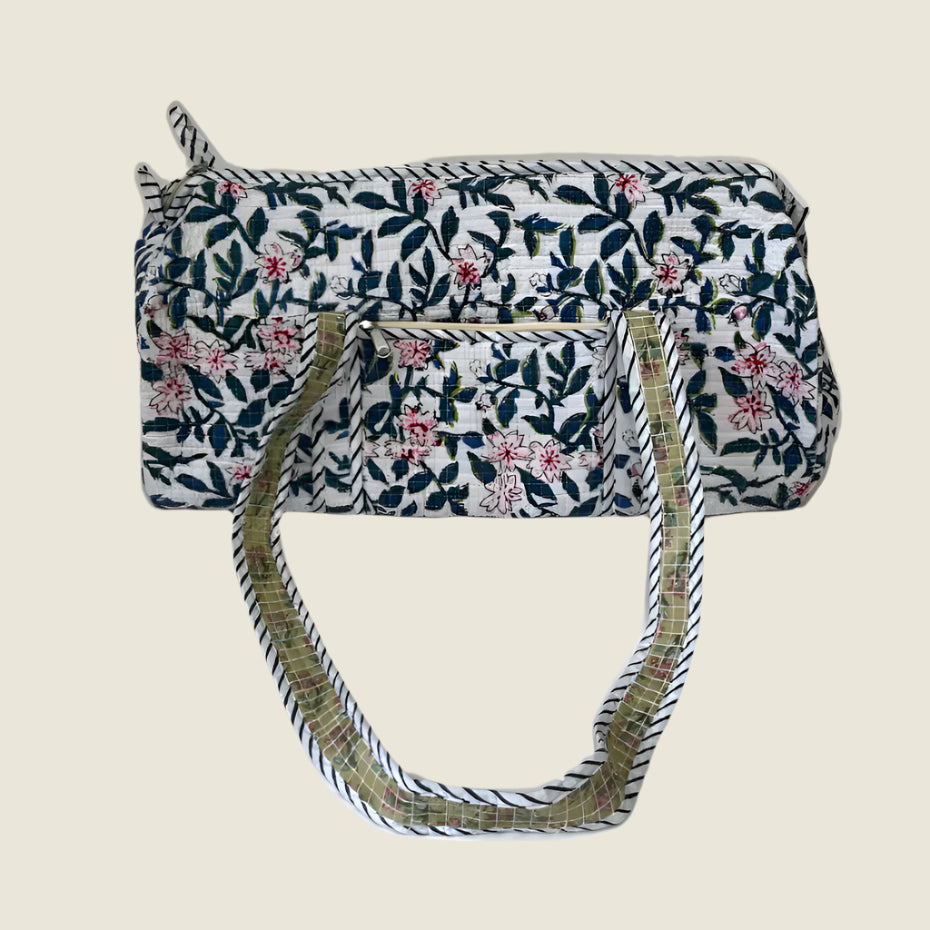 Maleta Midi blanca enredadera