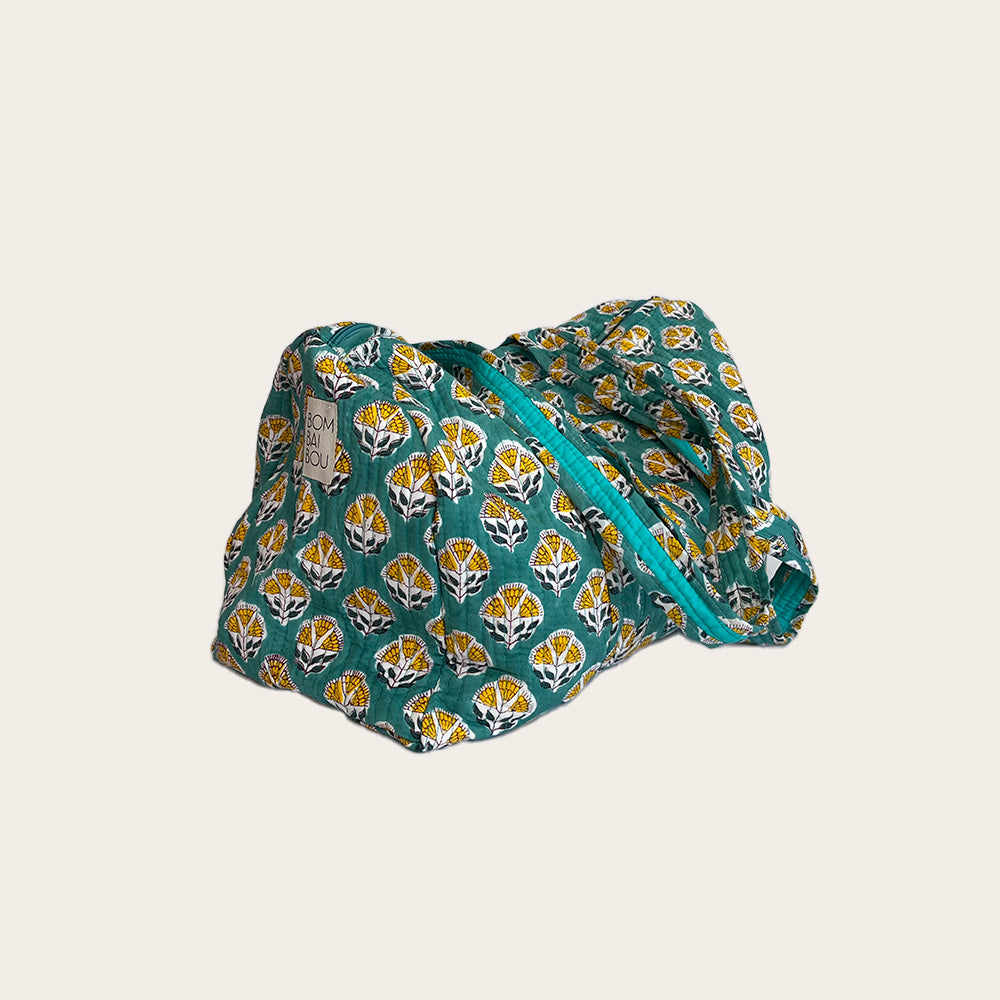 Maleta Midi verde con amarillo