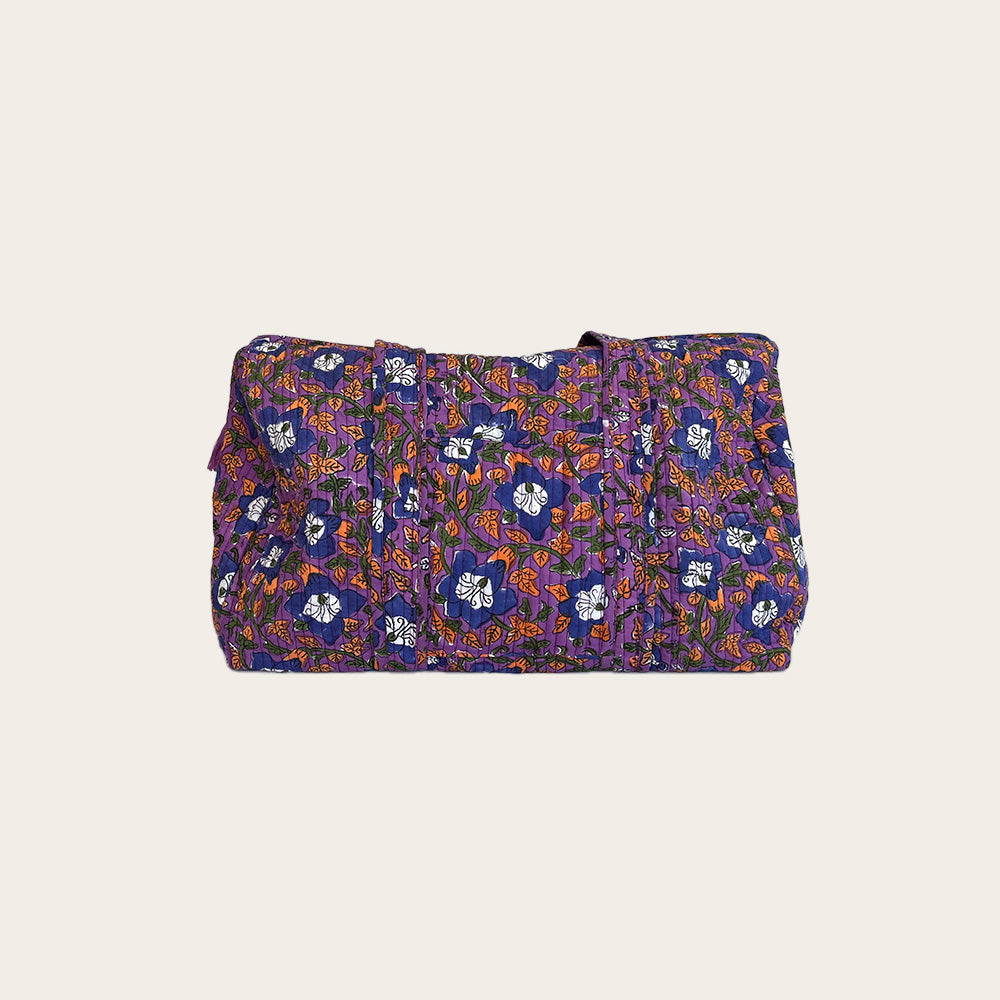 Maleta Midi morado con azul y naranja