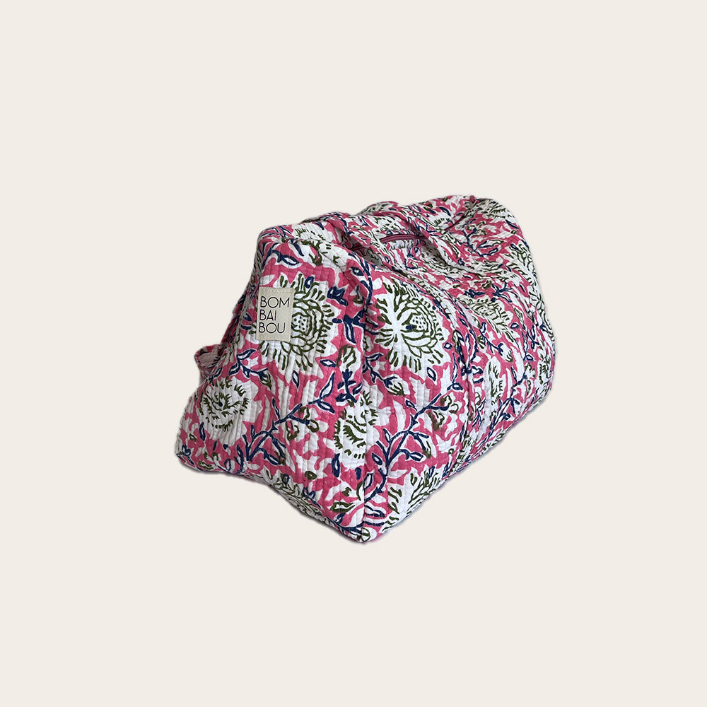 Maleta Midi rosa chicle con azul marino