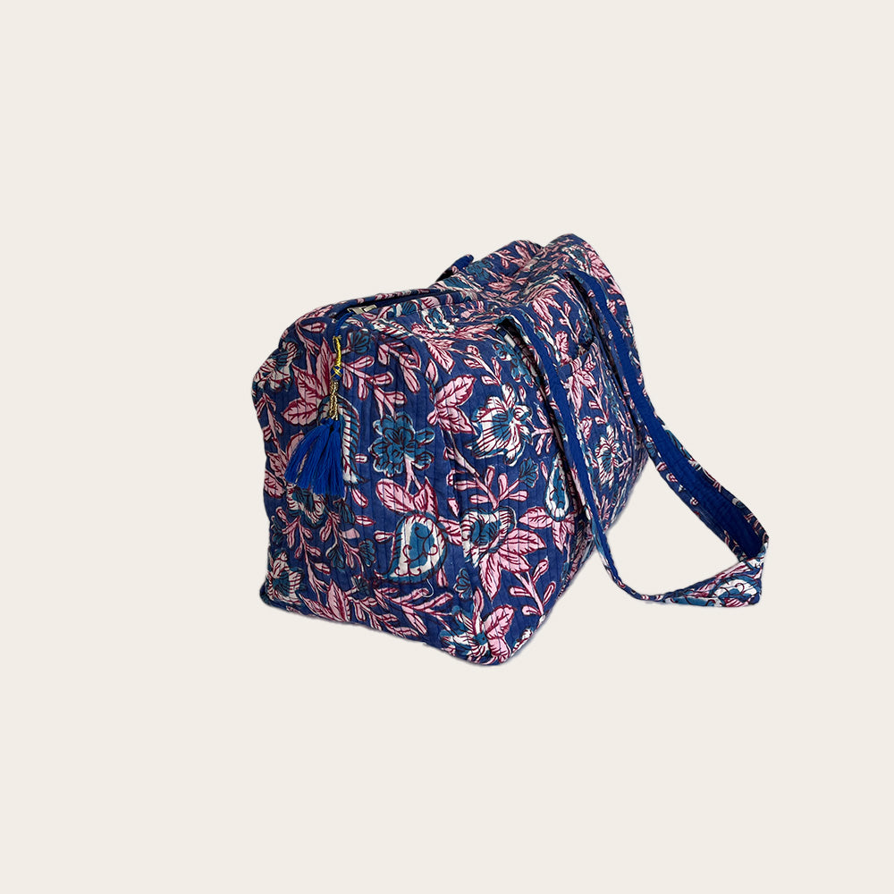 Maleta Midi azul rey con rojo