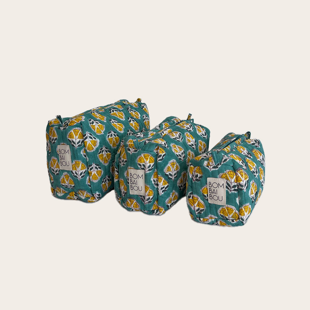 Set de 3 bolsas Verde con amarillo
