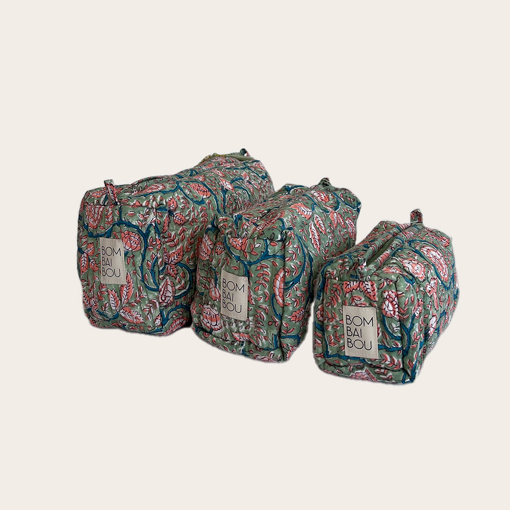 Set de 3 bolsas Verde con salmón