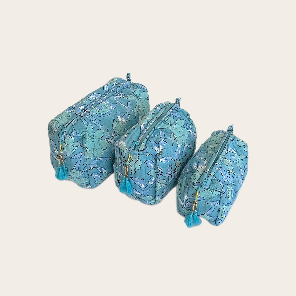 Set de 3 bolsas Azul aqua
