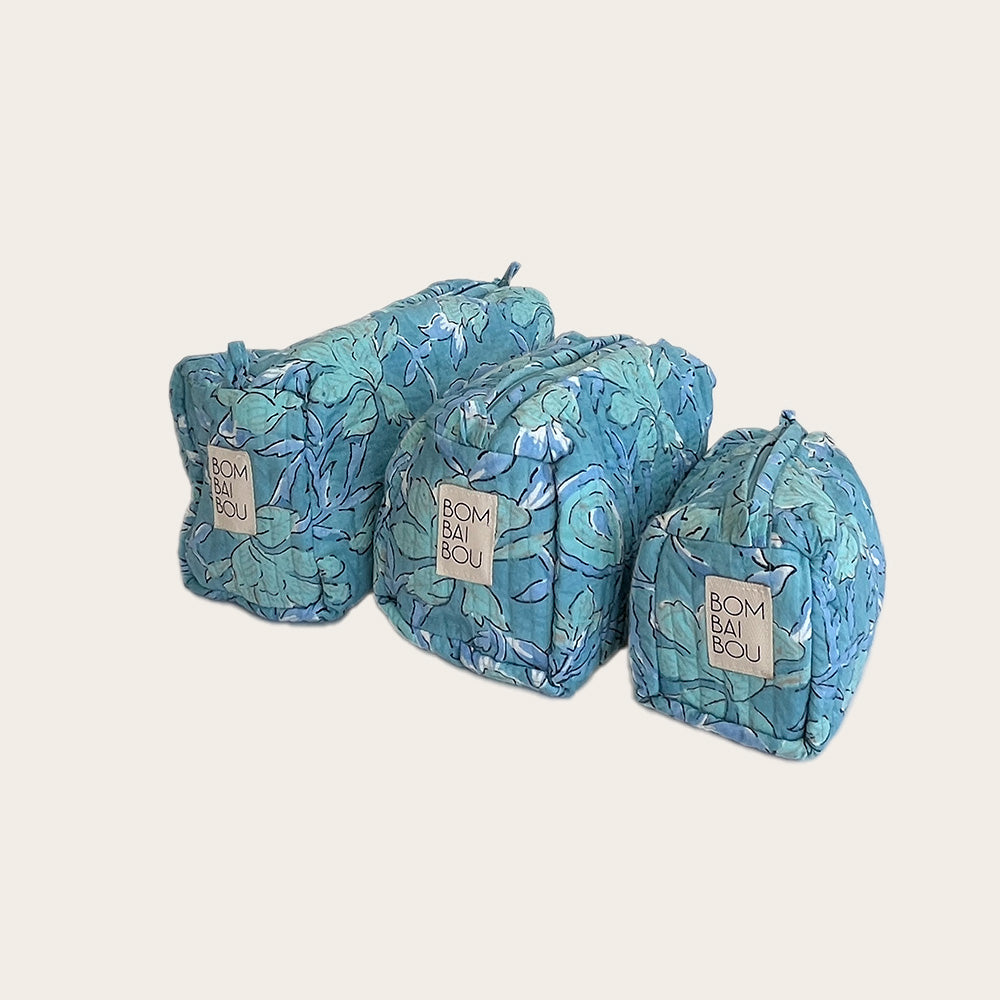 Set de 3 bolsas Azul aqua