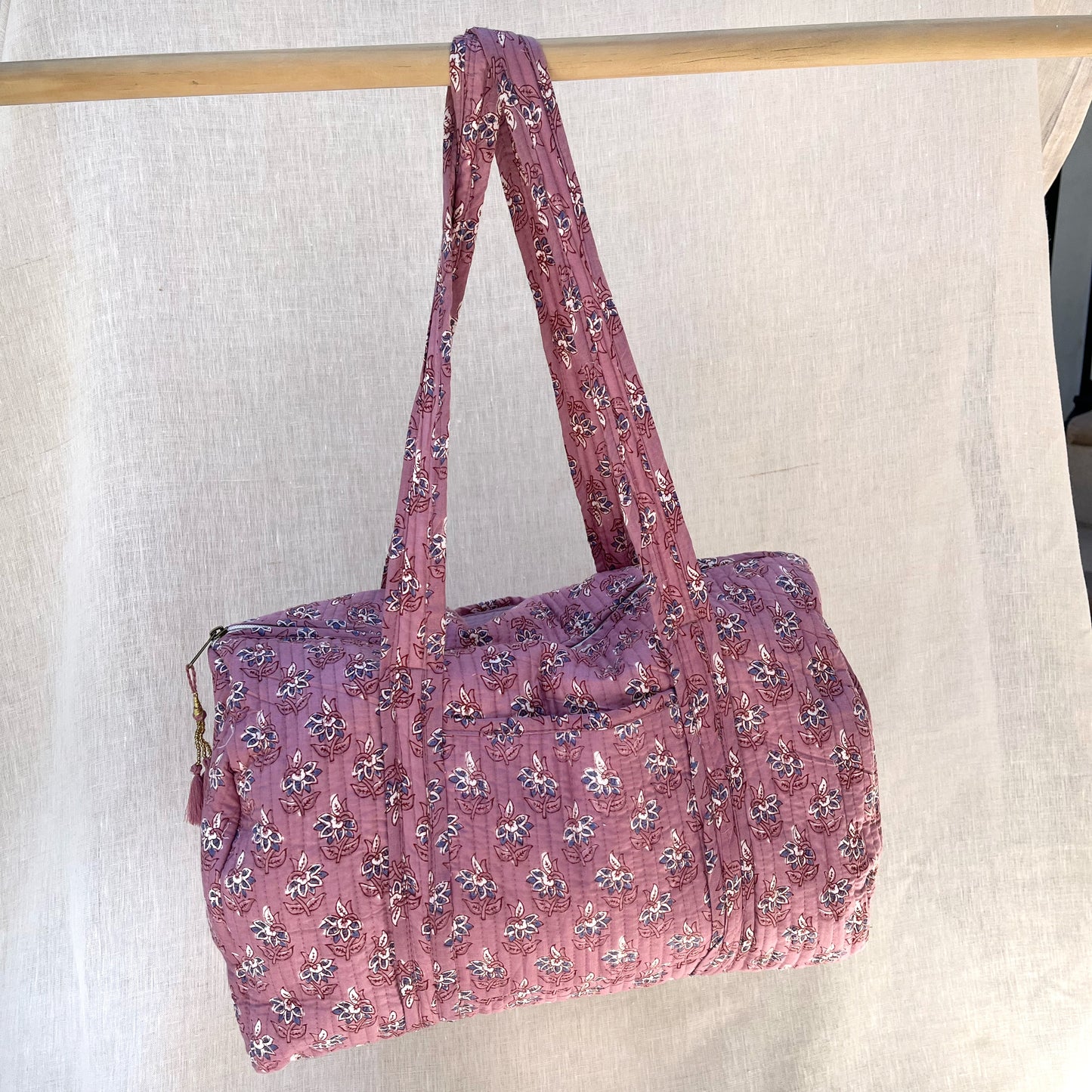 Maleta Midi morado metálico