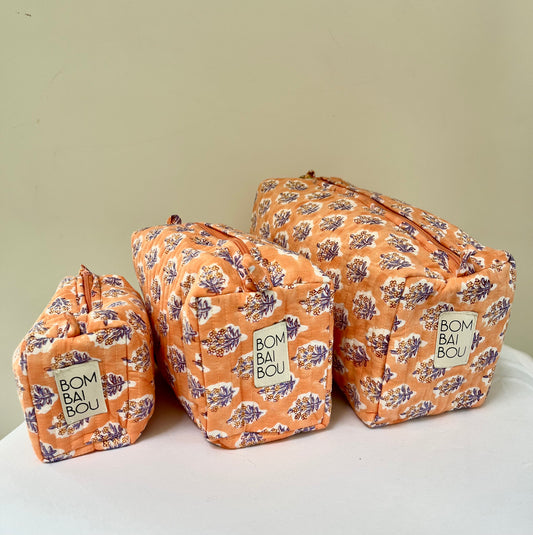 Set de 3 bolsas Anaranjado con racimos