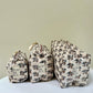 Set de 3 bolsas Beige con flores tierra