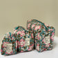 Set de 3 bolsas Azul con flores rosa estrella