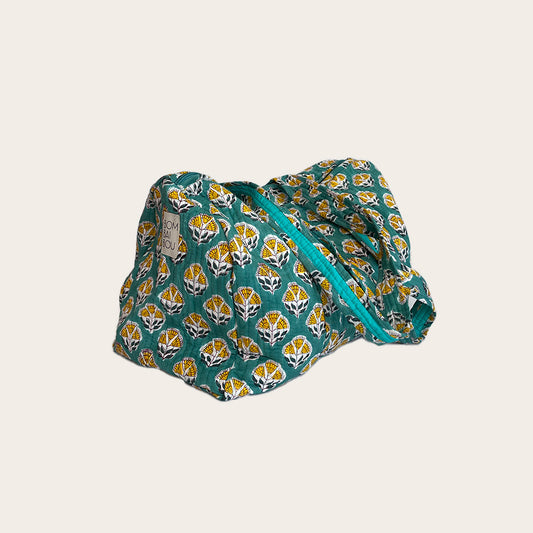 Maleta Midi verde con amarillo