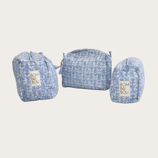 Set de 3 bolsas Azul Gris