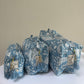 Set de 3 bolsas azul celeste con blanco