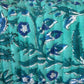 Set de 3 bolsas Turquesa con flores azul y blanco