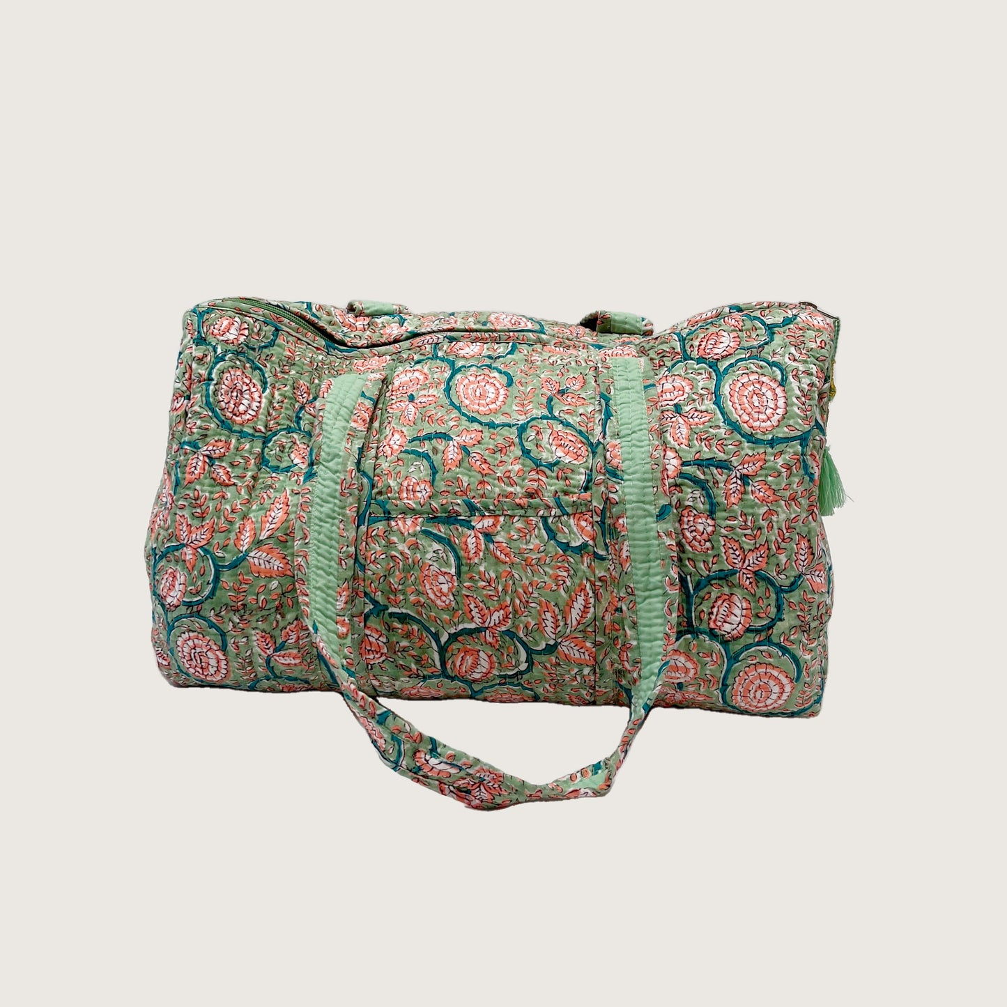 Maleta Midi verde con salmón
