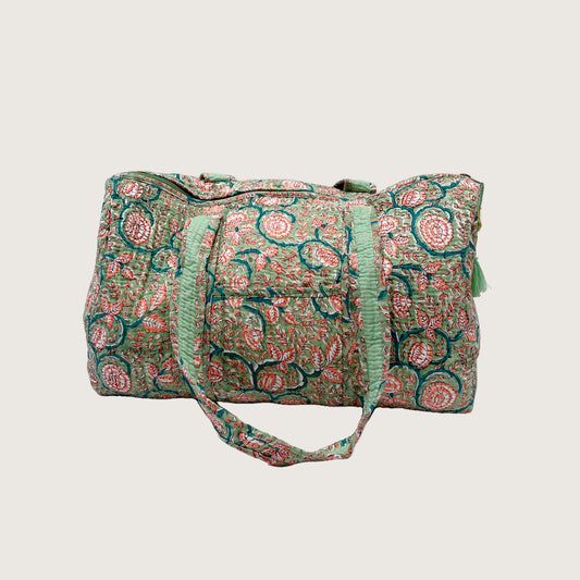 Maleta Midi verde con salmón