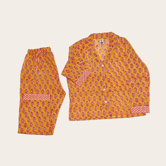 Pijama Bindi amarilla y rosa
