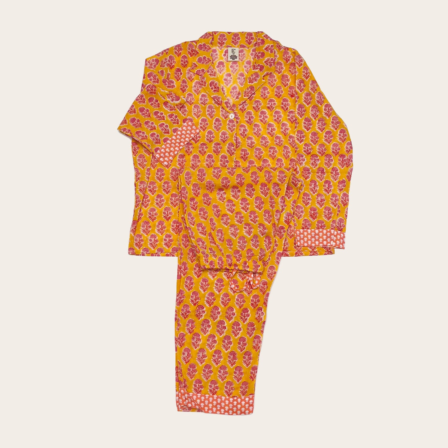 Pijama Bindi amarilla y rosa