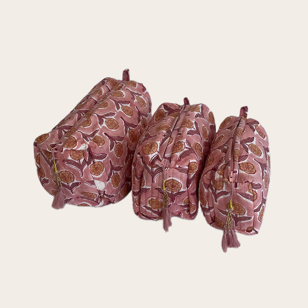 Set de 3 bolsas Rosa quemado