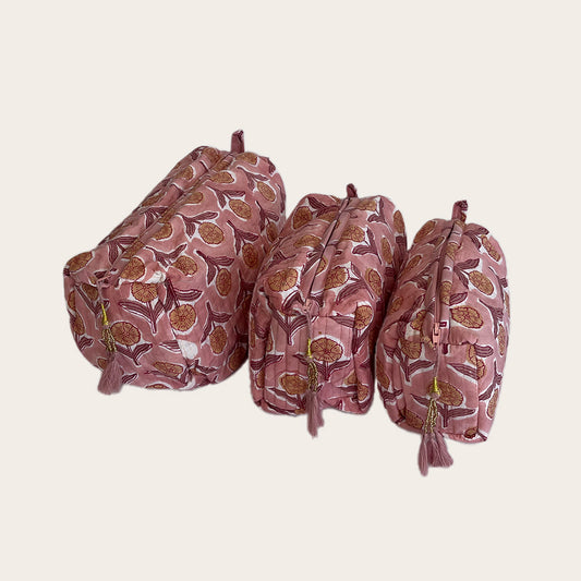 Set de 3 bolsas Rosa quemado