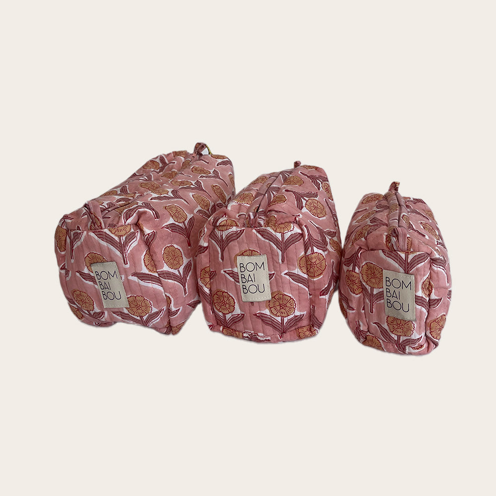 Set de 3 bolsas Rosa quemado