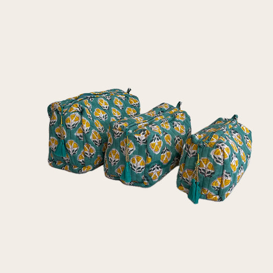 Set de 3 bolsas Verde con amarillo